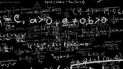 Math and physics formula animation with handwriting style, animated mathematical formula is suitable for creative ideas, thinking hard, critical thinking, confusion and brilliant ideas. - Powered by Adobe