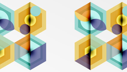 Hexagons, diamonds pattern. Geometric repeating hexagon background