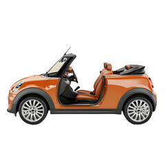 Obraz premium Modern orange car toy isolated on transparent background