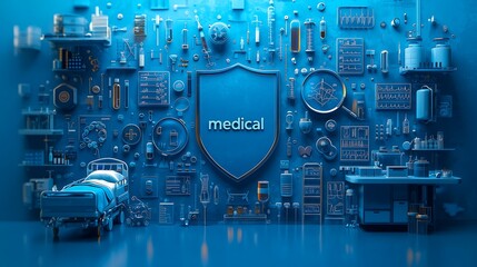 Pioneering Medicine Today: Detailed Lab Equipment and Cell Structures in Sharp Focus.Generative AI