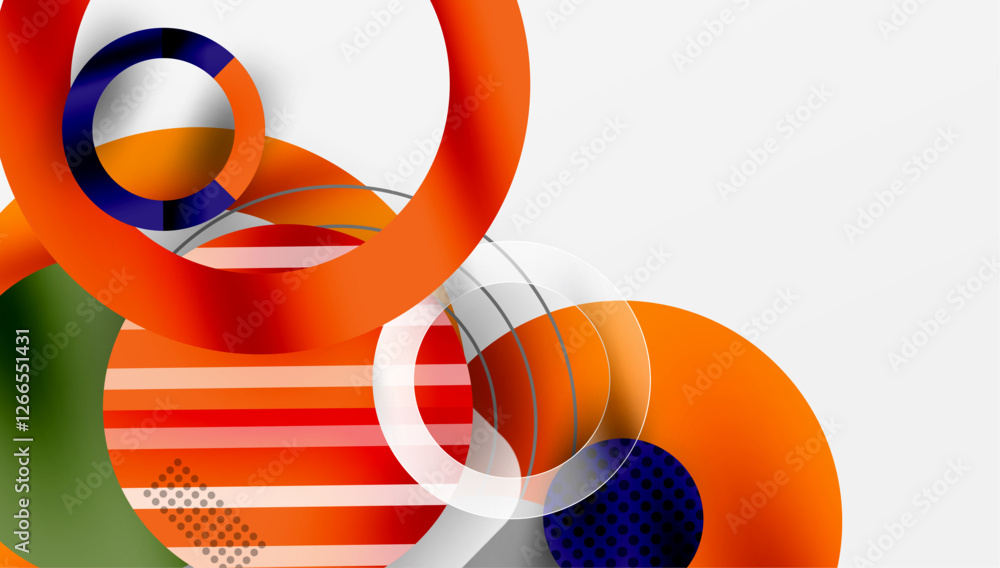 Aufkleber Abstract background - layered geometric shapes with smooth gradients and transparency