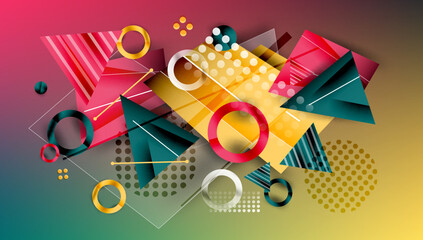 Creative triangles and circles composition