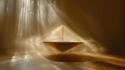 Metronome in Graceful Motion Timed Swings Captured in Soft Natural Light Minimalist Setting with Shallow Depth of Field for Copy Space