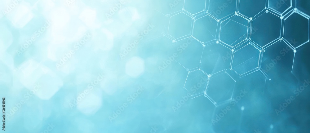 Aufkleber abstract blue background with hexagonal patterns