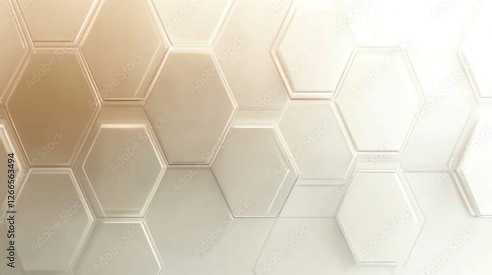 Poster elegant hexagon pattern tile background with subtle gradient and soft lighting
