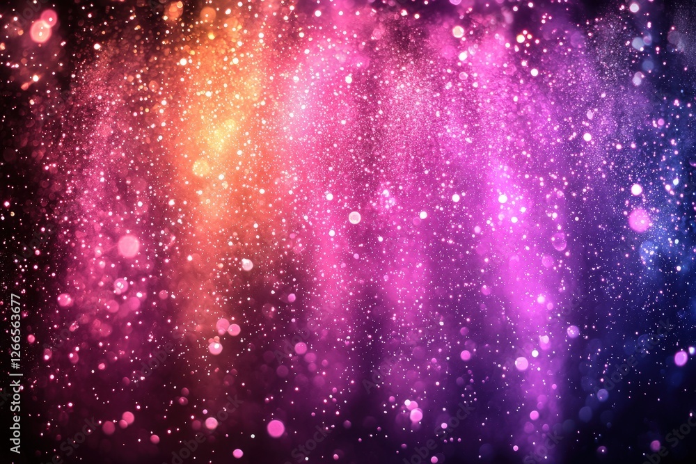 Poster vibrant and colorful lights creating a magical display against a dark background