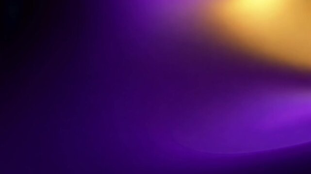 Dynamic abstract waves video with dutch angle and dramatic side lighting, blend deep purple and gold tones in dreamy defocused motion, creating fluid color transitions