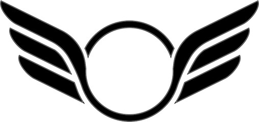 Flying wings logo illustration. Delicate and creative design