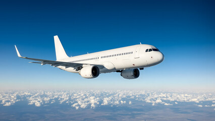 Obraz premium Airplane in the sky above clouds. Big aeroplane in the sky