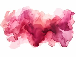 Colorful abstract pink ink cloud explosion for digital art or creative background use