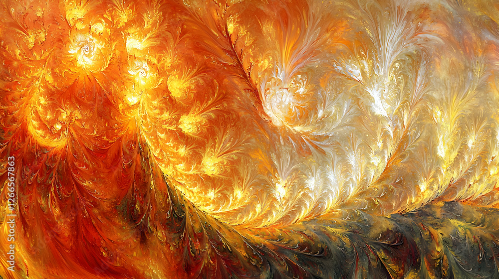 Aufkleber abstract fractal art, swirling patterns. possible use background design