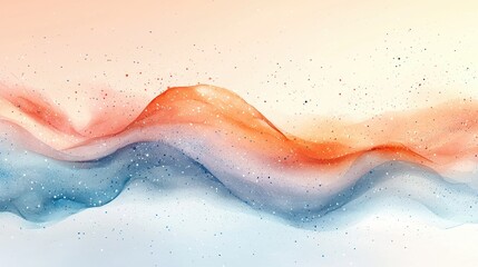 Obraz premium Abstract watercolor waves in soft colors, creating a serene and artistic feel.