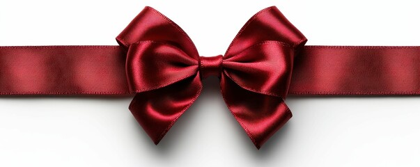 Elegant Red Satin Ribbon Bow Tie Decoration Design