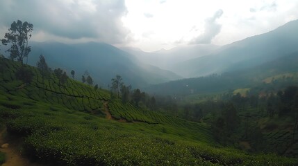 Fototapeta premium mountain landscape with clouds