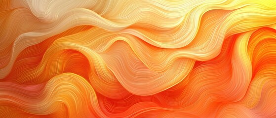 Obraz premium Flowing orange satin texture with soft wave motion