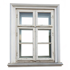 window on a white wall