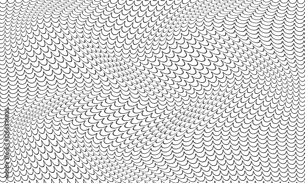 Aufkleber abstract black small fish scale wave pattern can be used background.