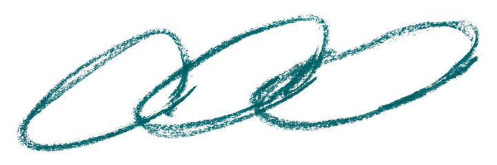 green pencil strokes isolated on transparent background
