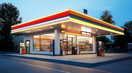 Obraz premium Convenience store with clean exterior
