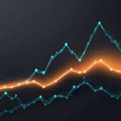 Obraz premium Digital Financial Market Chart with AI Analytics