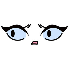 Cute cartoon face characters, comic and animation 