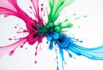 Obraz premium Vibrant Colorful Abstract Paint Splatter Art