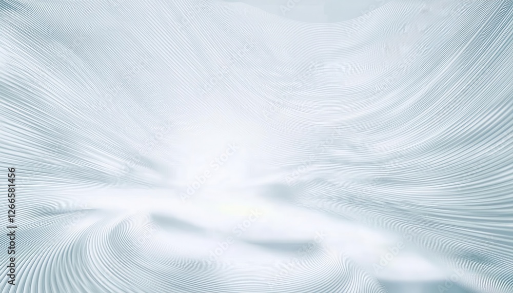 Poster smooth flowing white abstract lines creating a minimalistic and soft landscape with waves for modern