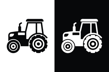 Agriculture Made Easy Modern Tractor Icon Design