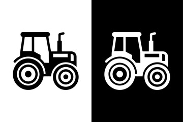 Editable Stroke Tractor Icon Versatile and Stylish