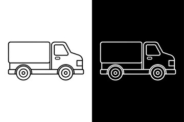 Linear Style Truck Icon Clean and Modern Design