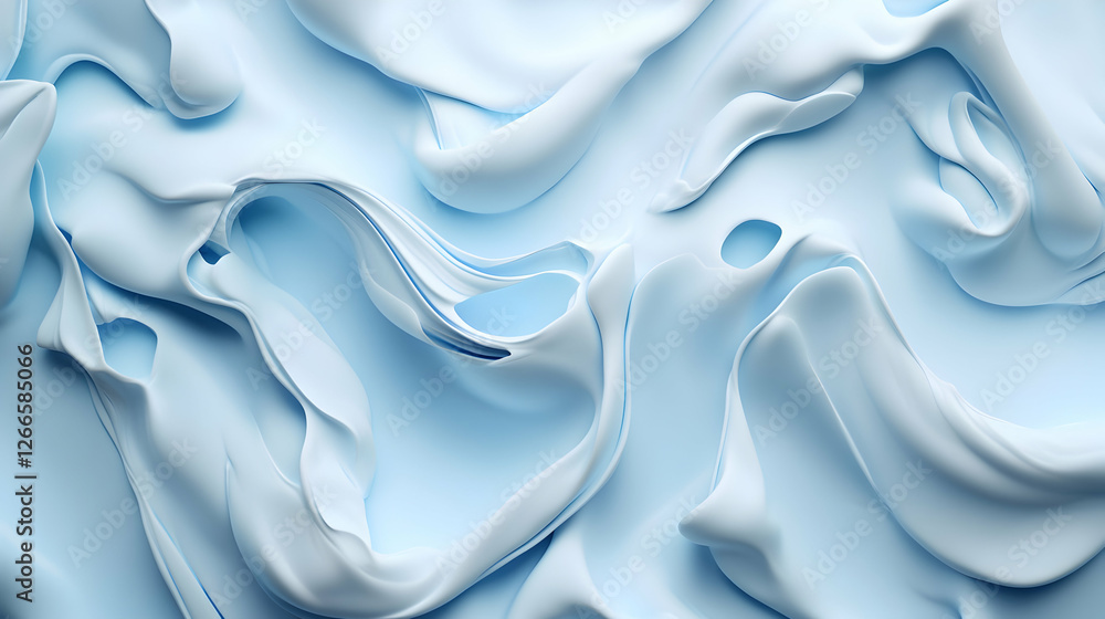 Poster abstract smooth wave background in light blue with subtle textures