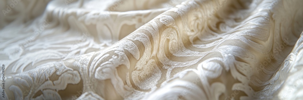 Poster elegant fabric drapes with intricate patterns evoke opulence and