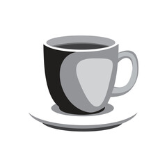 Tea cup vector illustration image in white background.