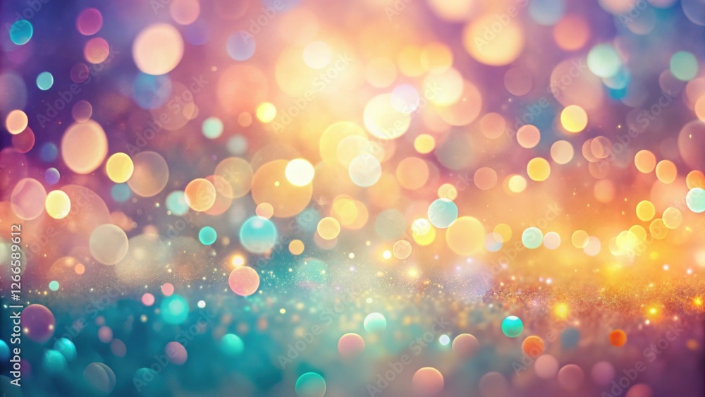 Poster enchanted glittering lightscape a dreamy bokeh background featuring warm and cool hues