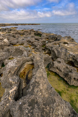 rocky coast of the sea