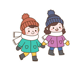 winter couple