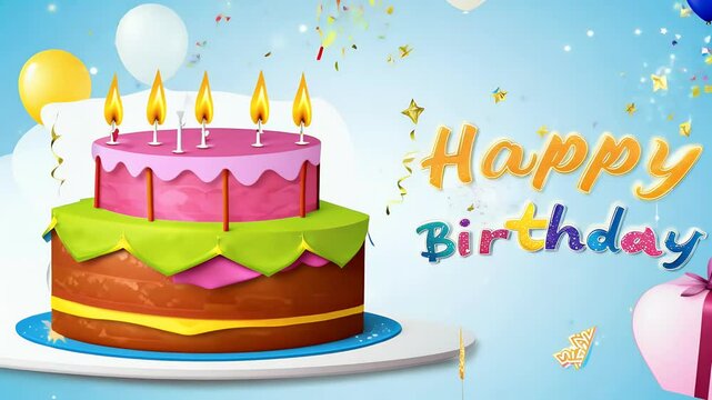 beautifully 4K animation template perfect creating customized birthday cards party invitations celebration visuals for various special events