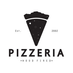 Italian food, pizza or pizzeria logo design with crossed shovels and brick oven. Logo for business, restaurant, labels and badges.