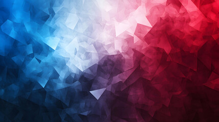 Obraz premium Abstract Polygon Mesh Background in Blue Red and White Colors