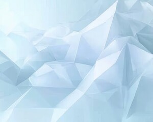Obraz premium Abstract geometric landscape in varying shades of light blue