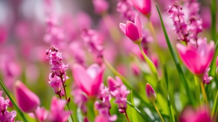 pink flowers in the garden