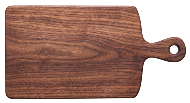 Handmade Black Walnut Wood Cutting Board. Walnut Wood Pallet. wooden chopping board isolated