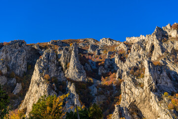 rocky mountain landscape in autumn