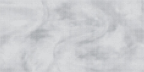 Grunge halftone gradient background. Faded grit noise texture. White and black sand wallpaper. Retro pixelated backdrop. © SONIA