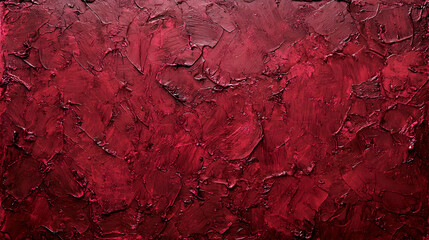 Fototapeta premium Textured Abstract Painting Red Tones with Rich Impasto Details