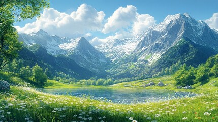 moutains and adverture background,illustration --ar 16:9 --stylize 450 --v 6.1 Job ID: c3bbecbe-4d23-4922-b91c-a1906510f5ca