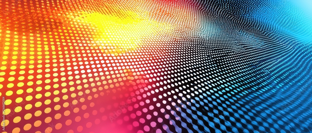 Poster colorful halftone dot pattern vector illustration abstract background. generative ai