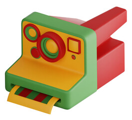 Polaroid camera 3D Illustration