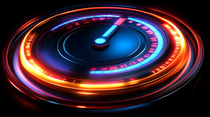 Futuristic Speedometer Digital Gauge