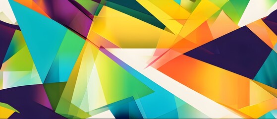 Obraz premium abstract contemporary illustration in a vibrant geometric design with colorful shapes
